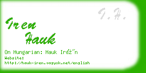 iren hauk business card